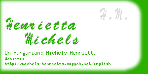 henrietta michels business card